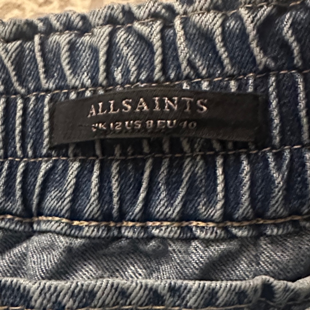 All Saints Blue Straight Leg Women's Jeans - Picture 3 of 3